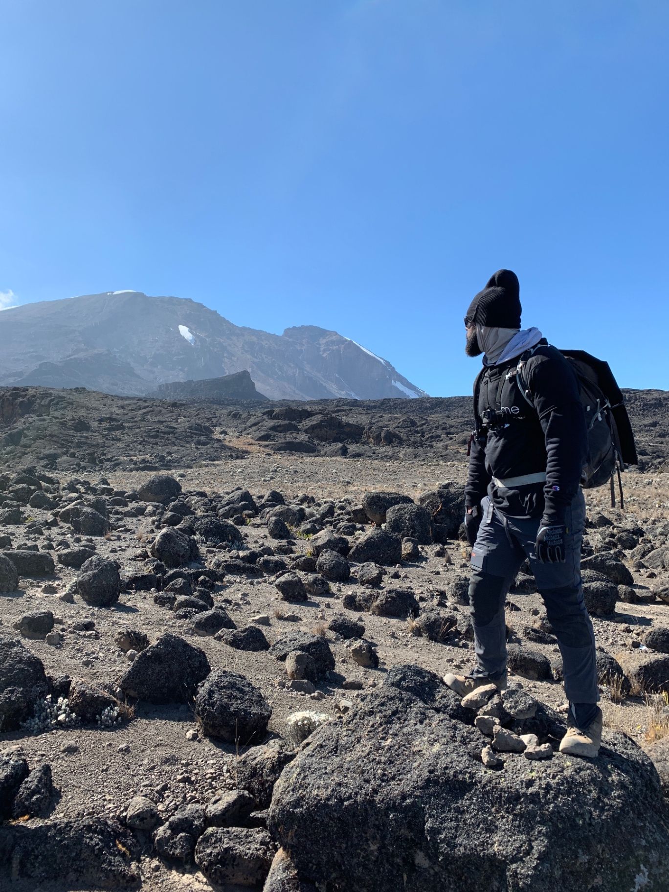Jay Cameron on the trail to the Kilimanjaro summit